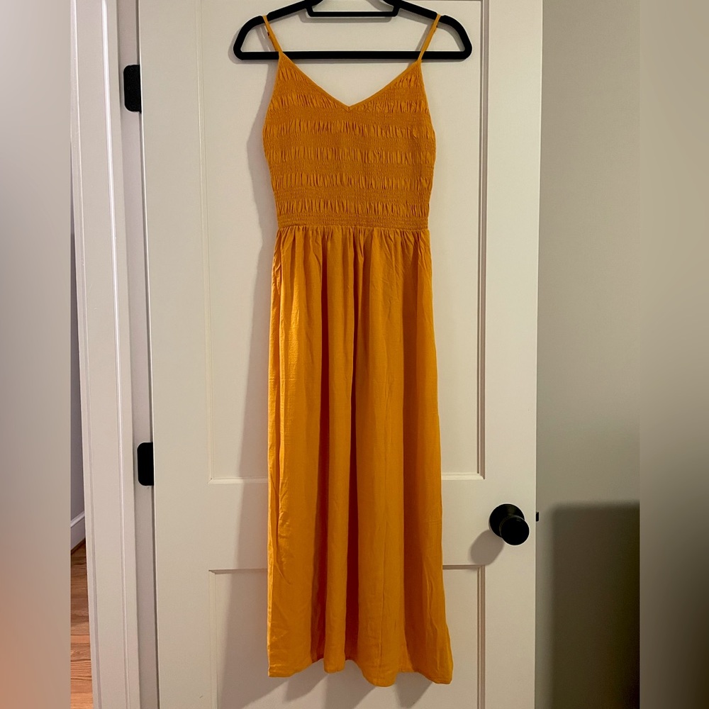 Ruched bodice maxi dress